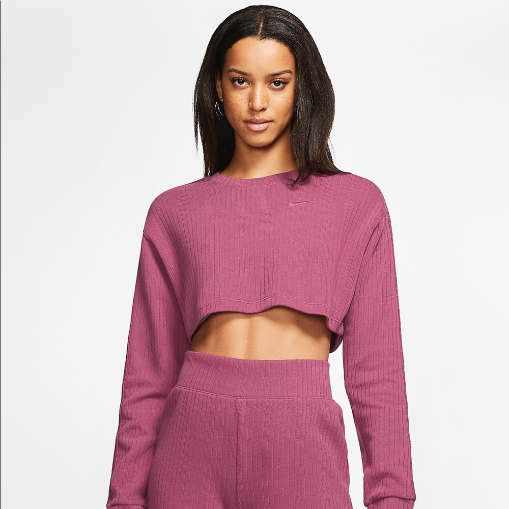 Nike Cropped Mulberry Rose Sweatshirt